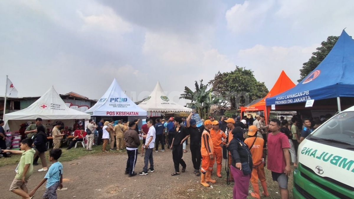 674 Korban Kebakaran Kemayoran Mengungsi, Posko Bantuan dan Layanan Kesehatan Disiagakan