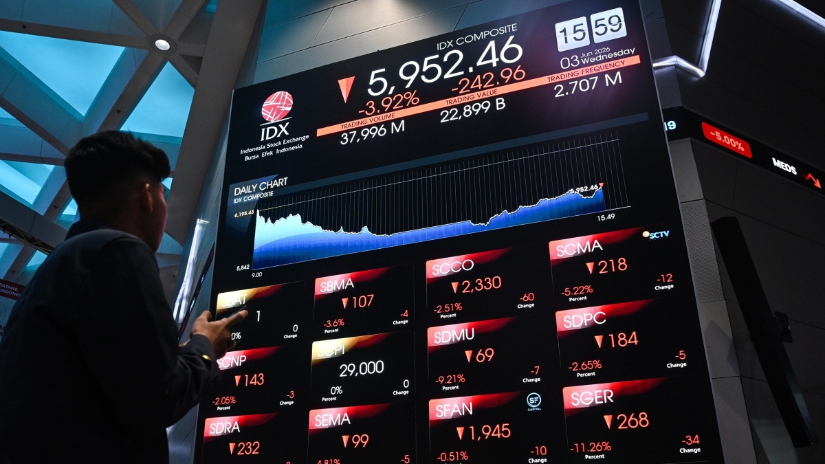 IHSG Tiba-tiba Ambruk 2,59% ke Level 5.900, GOTO Merosot Tajam