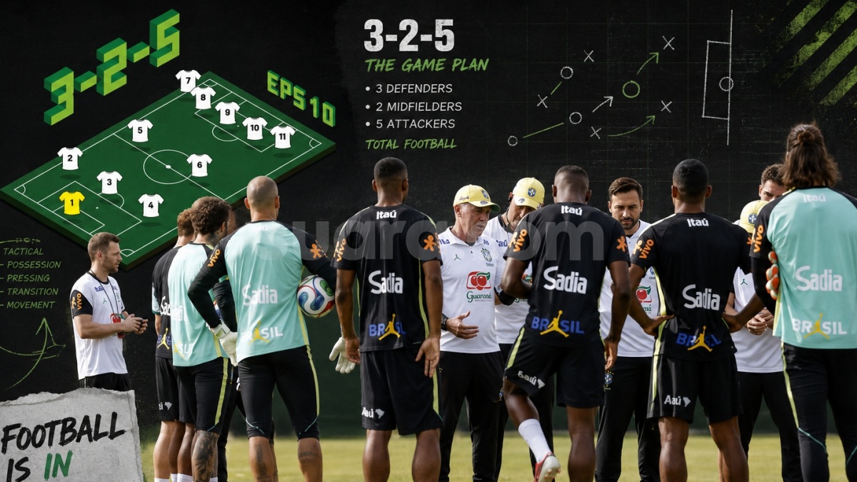 Ancelotti Uji Formasi Baru Brasil! Selecao Bakal Pakai 3-2-5 di Piala Dunia 2026