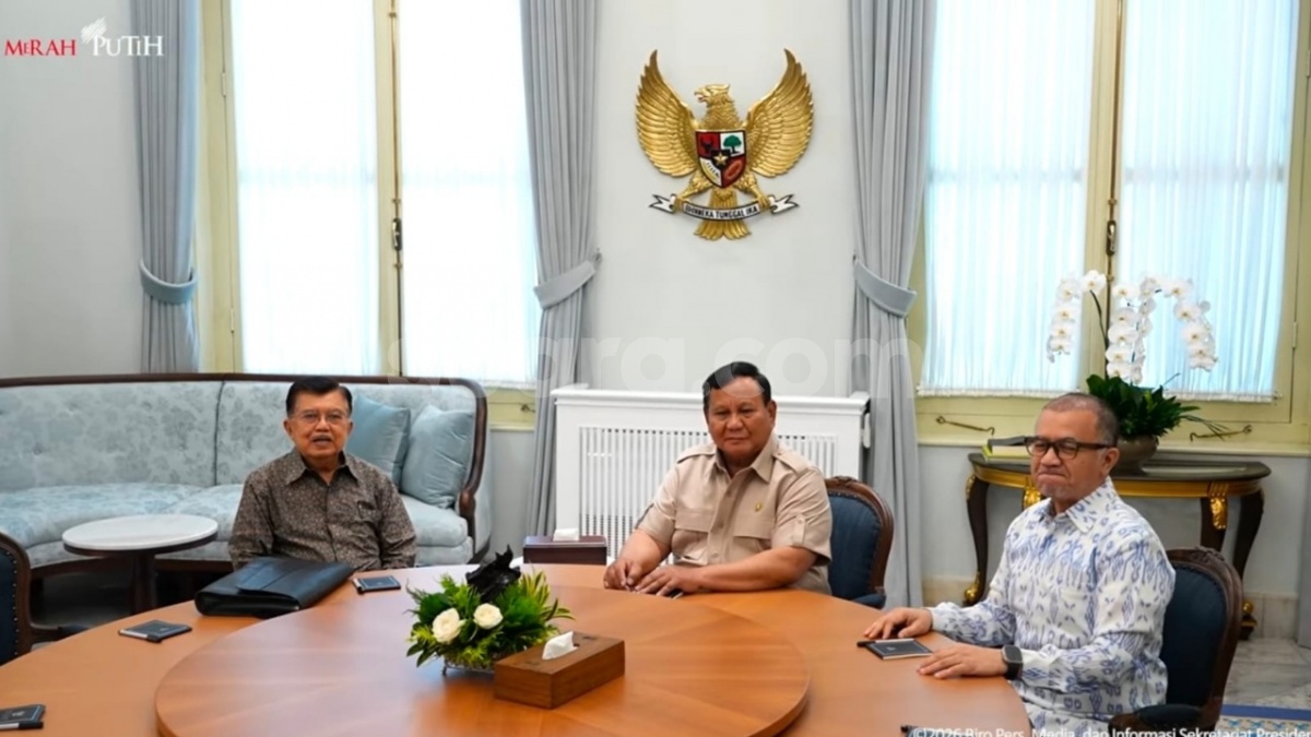 Jusuf Kalla Temui Prabowo di Istana, Datang Bersama Putranya