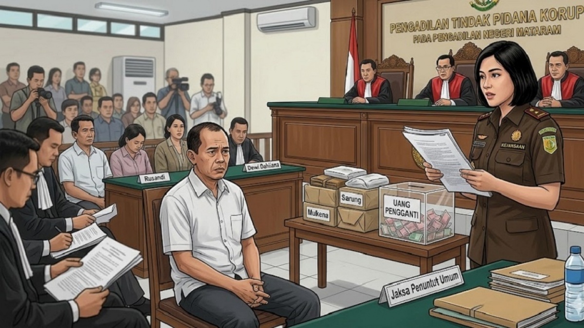 Bansos Sarung dan Mukena Dikorupsi, Eks Legislator NTB Cuma Dituntut 2 Tahun Bui