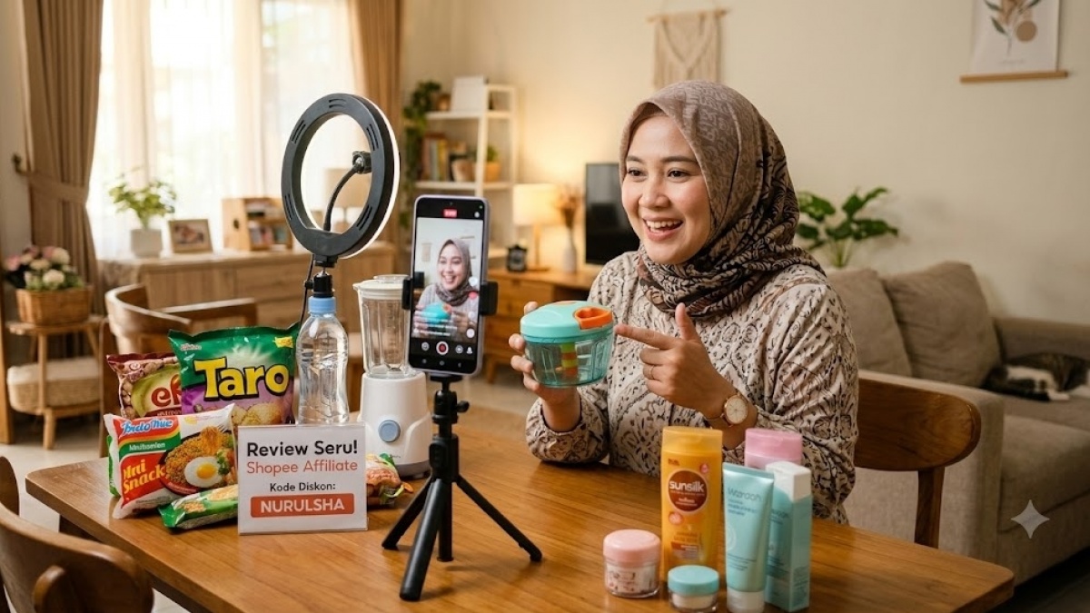 Cara Gabung Shopee Affiliate, Tips untuk Ibu Rumah Tangga Dapat Cuan Tambahan