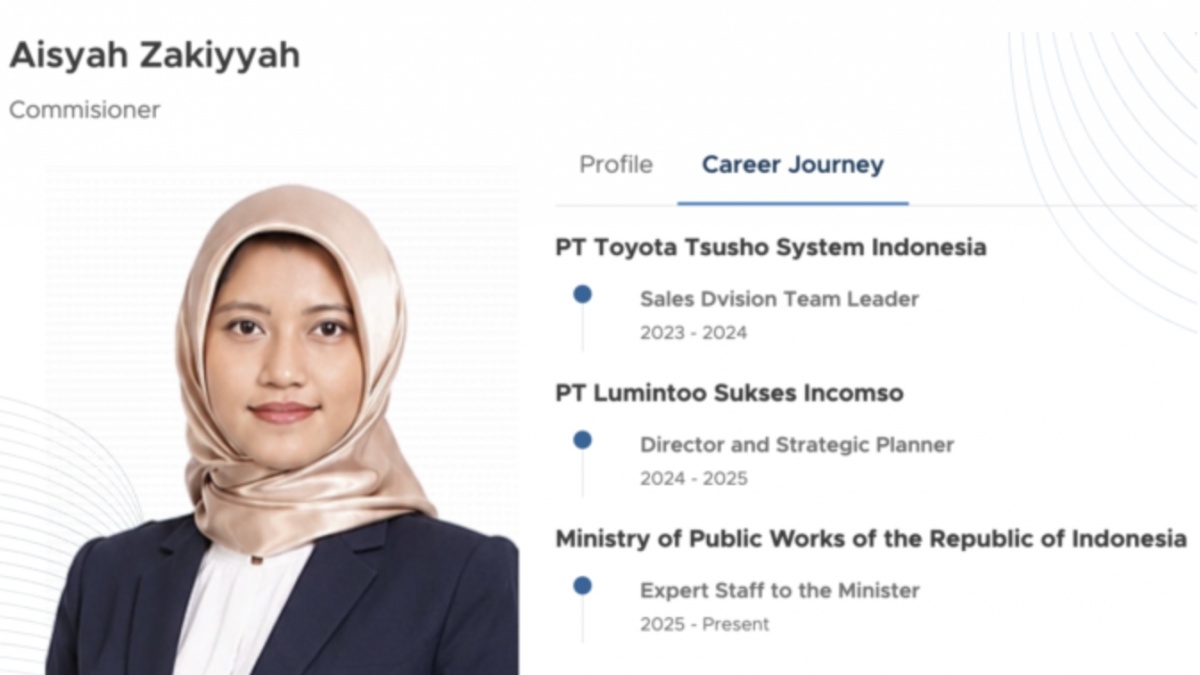 Sosok Aisyah Zakkiyah, Komisaris BUMN Viral Diduga Keluarga Menteri PU