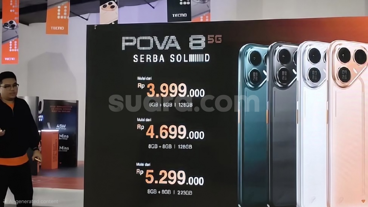 Tecno Pova 8 5G Resmi Hadir, Baterai 8.000mAh Tahan 2 Hari dan Harga Mulai Rp3,9 Juta