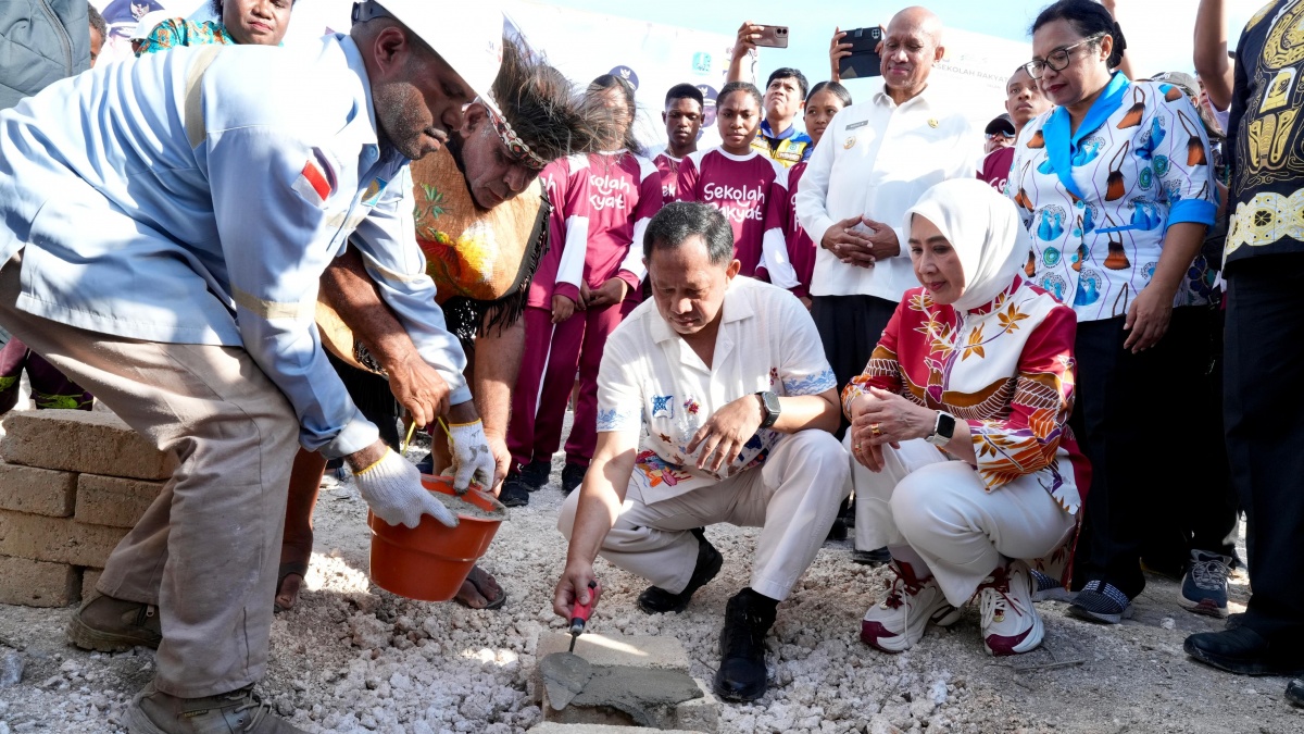 Dukung Program Prioritas Presiden, Mendagri Tito Groundbreaking Sekolah Rakyat Kabupaten Biak Numfor