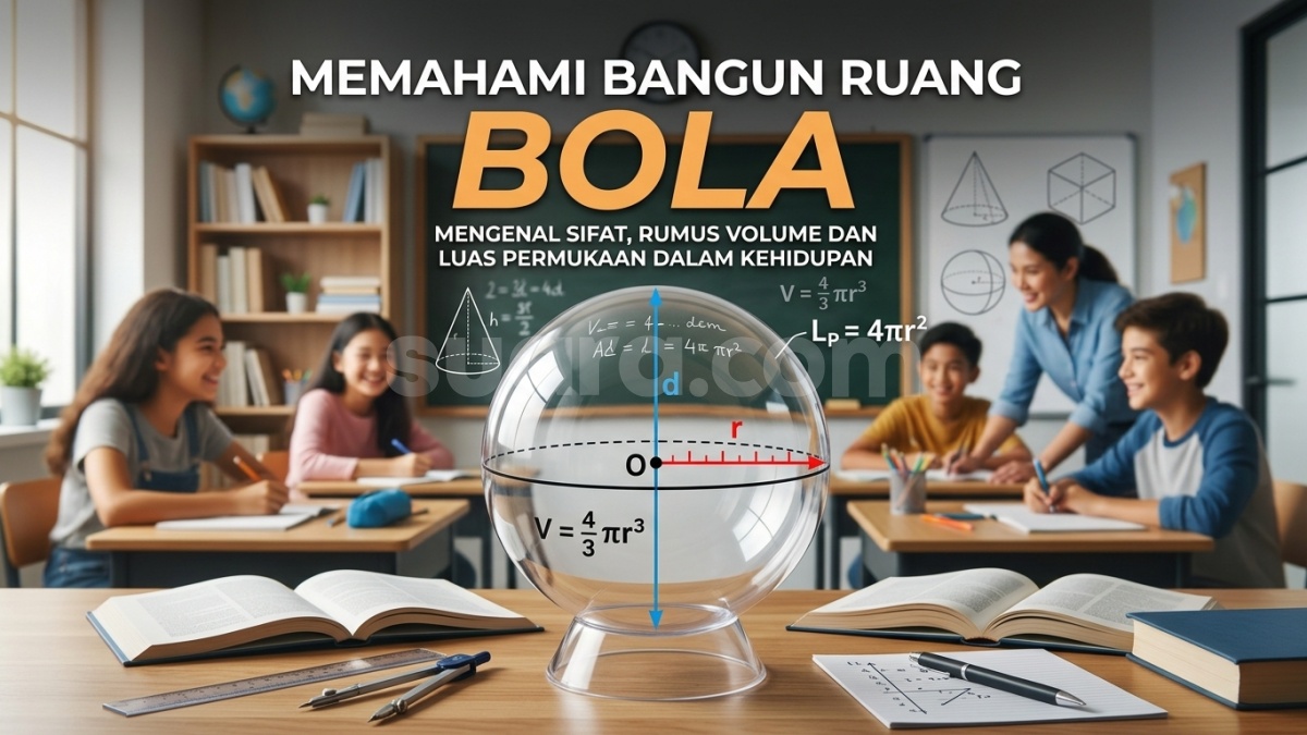 Rumus Volume dan Luas Permukaan Bola: Lengkap dengan Sifat, Jenis, dan Contoh Soal