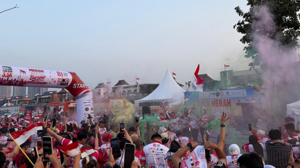 1.000 Peserta Ramaikan Fun Run Merah Putih, Kampanyekan Hidup Sehat Tanpa Narkoba