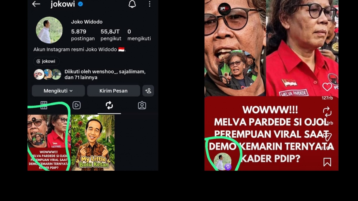 Viral! Akun Resmi Jokowi Mendadak Repost Konten Melva Pardede Lalu Dihapus Lagi, Ada Apa?
