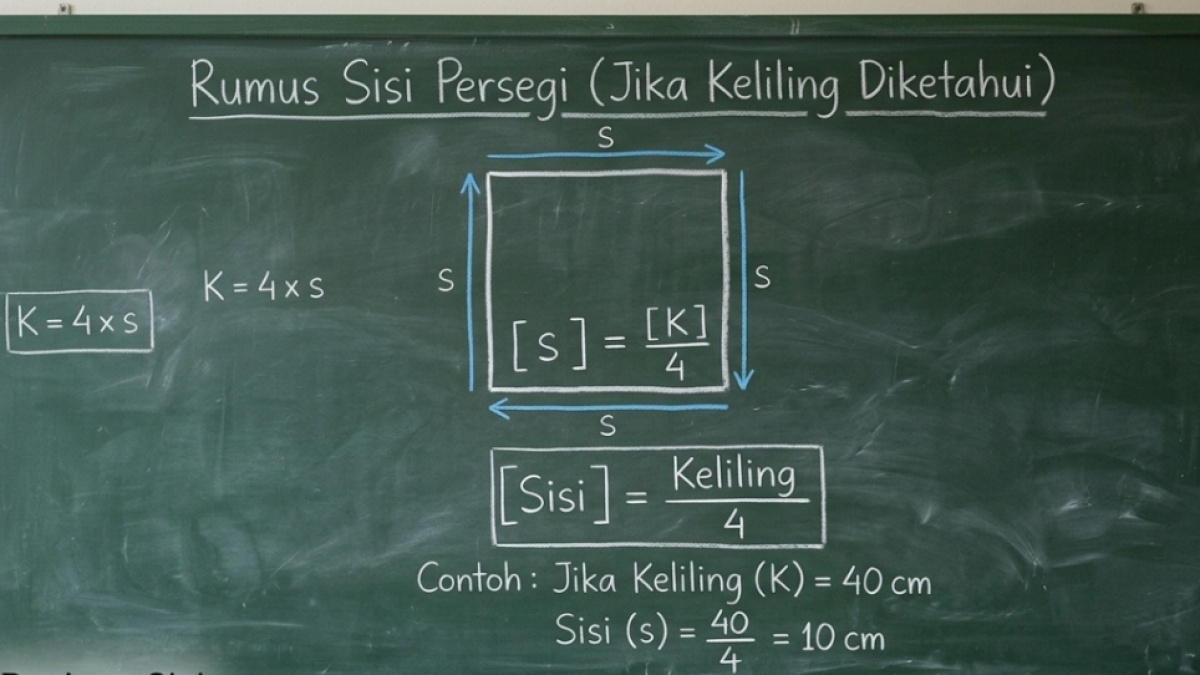 Cara Menghitung Panjang Sisi Persegi Jika Hanya Diketahui Kelilingnya, Lengkap dengan Soal