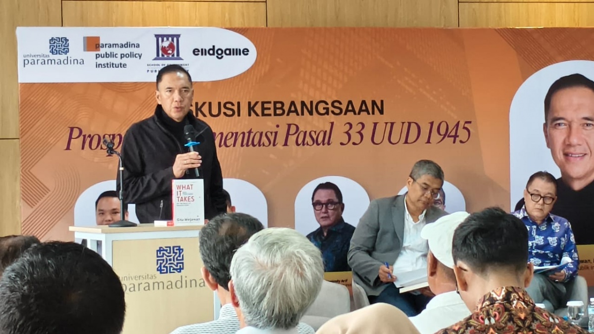 Gita Wirjawan Maknai Ulang Pasal 33 UUD 1945: Tak Cukup SDA, Fokus Juga ke SDM