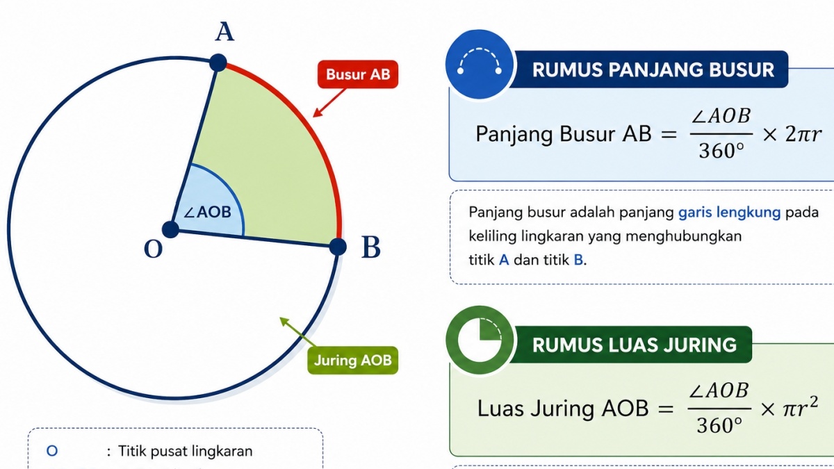 Kupas Tuntas Rumus Panjang Busur dan Luas Juring Lengkap