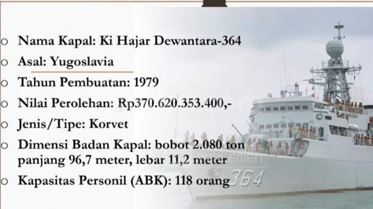 Lewat Paripurna, DPR RI Sepakati Penjualan Kapal Eks KRI Ki Hajar Dewantara Buatan Yugoslavia