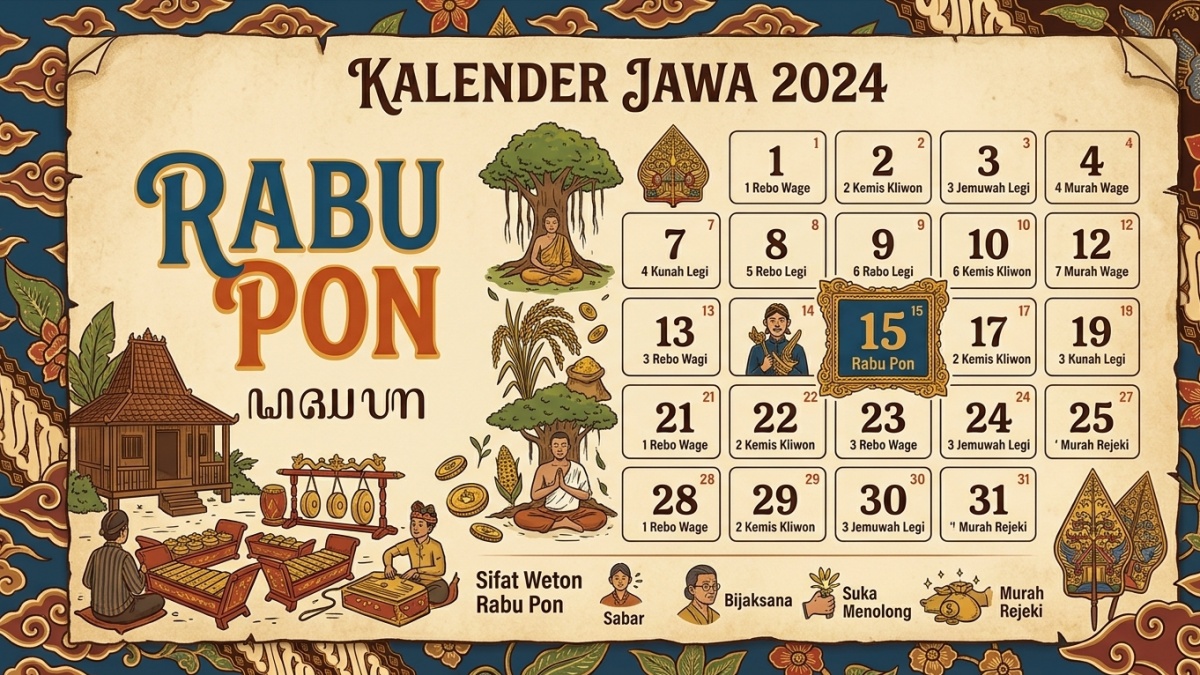 Weton yang Bisa Meredam Rabu Pon? Ada 3 Pilihan Menurut Primbon Jawa