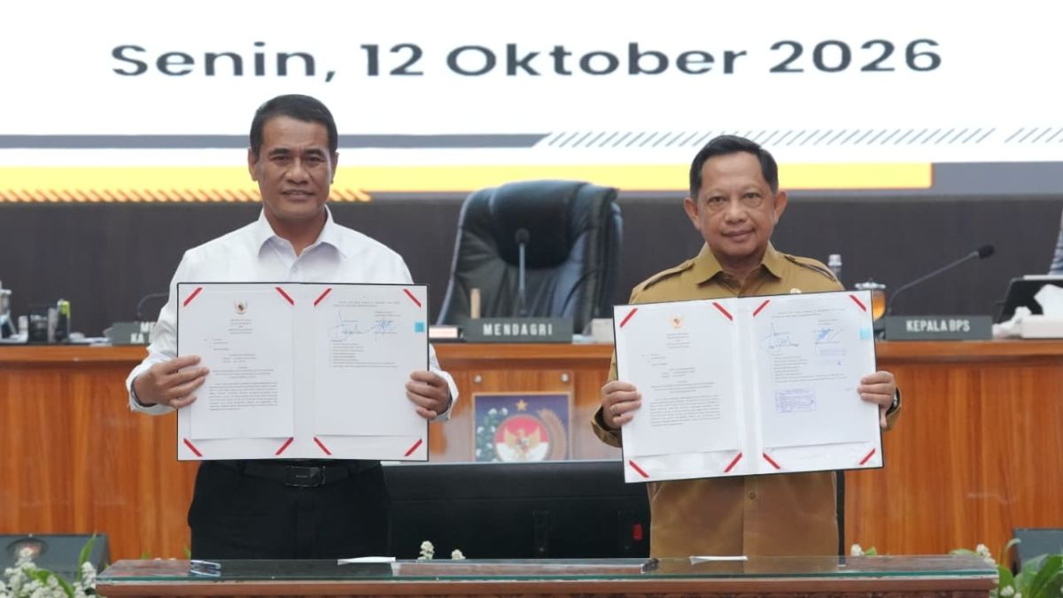 Teken SEB dengan Mentan, Mendagri Minta Daerah Sukseskan Swasembada Pangan