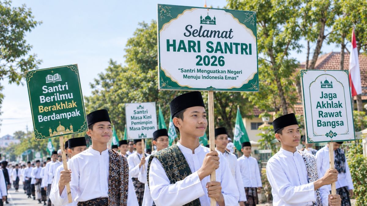 20 Ide Tulisan Ucapan Hari Santri 2026 untuk Pawai, Singkat tapi Penuh Makna