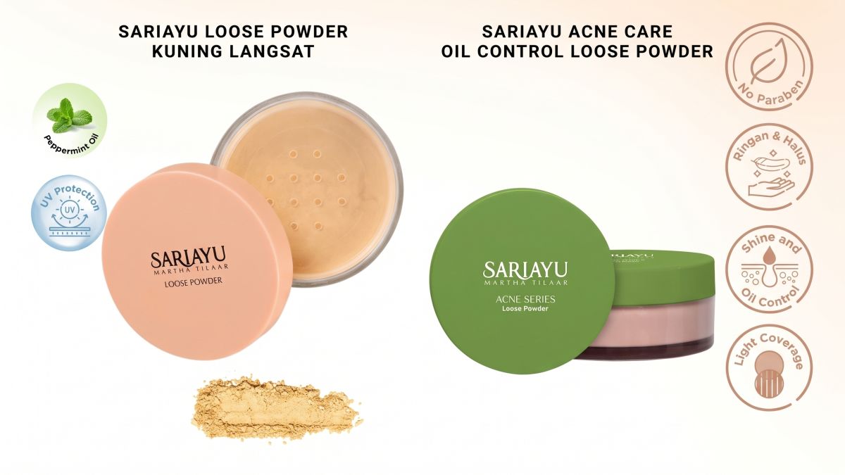 Beda Bedak Tabur Sariayu Tutup Cream vs Tutup Hijau, Mana yang Cocok untuk Kulit Berjerawat?