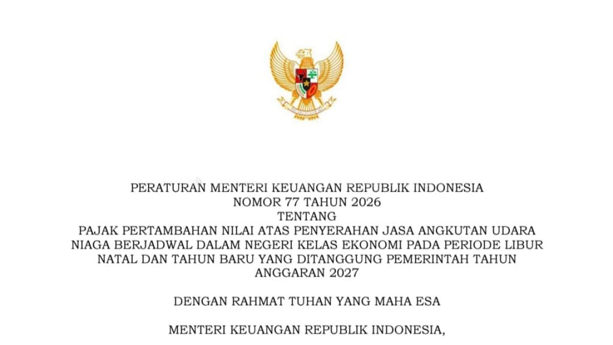 Sah! Tiket Pesawat Nataru 2026 Bebas PPN 100 Persen, Cek Syarat dan Tanggalnya!