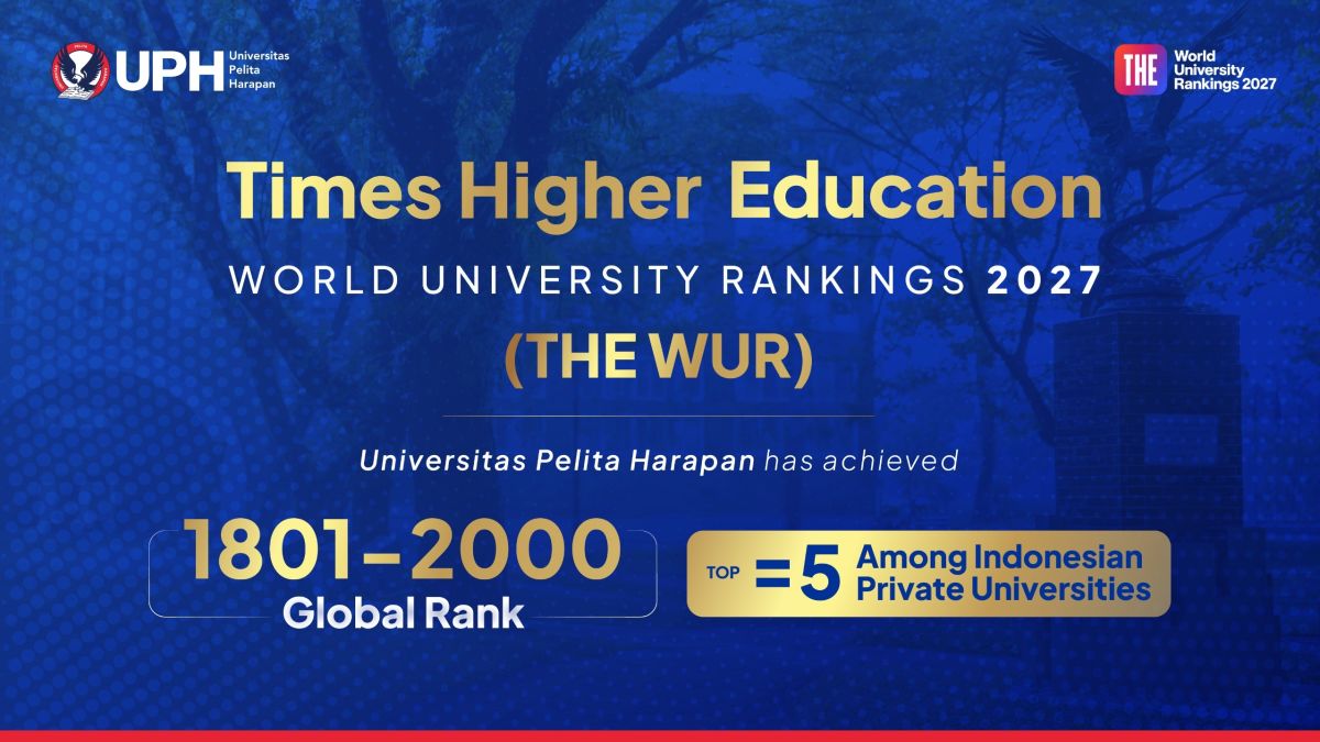 UPH Masuk Top=5 PTS Indonesia di THE WUR 2027, Tempati Peringkat 1.8012.000 Dunia