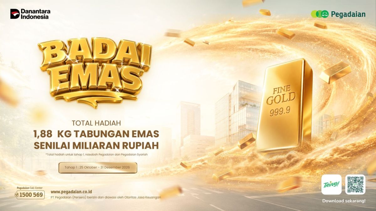 Kembali Gelar Program Badai Emas 2026, Pegadaian Hadiahi 1,88 Kilogram Emas untuk Nasabah