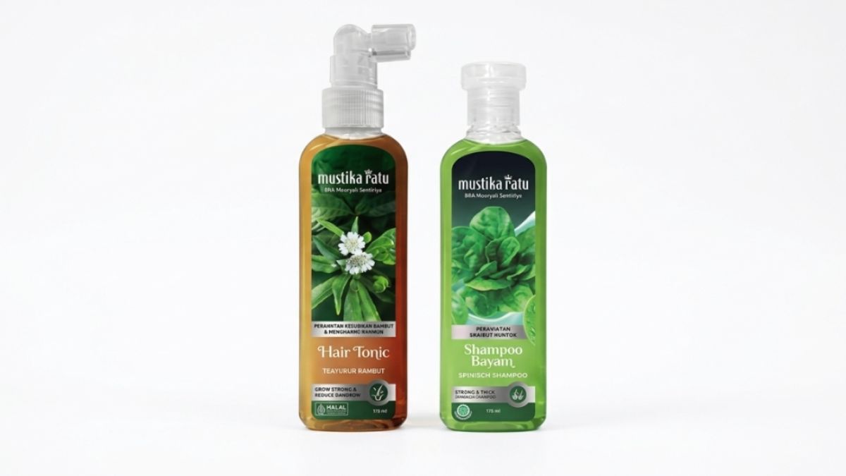 Urutan Pemakaian Shampoo Bayam dan Hair Tonic Penyubur Rambut Mustika Ratu yang Benar