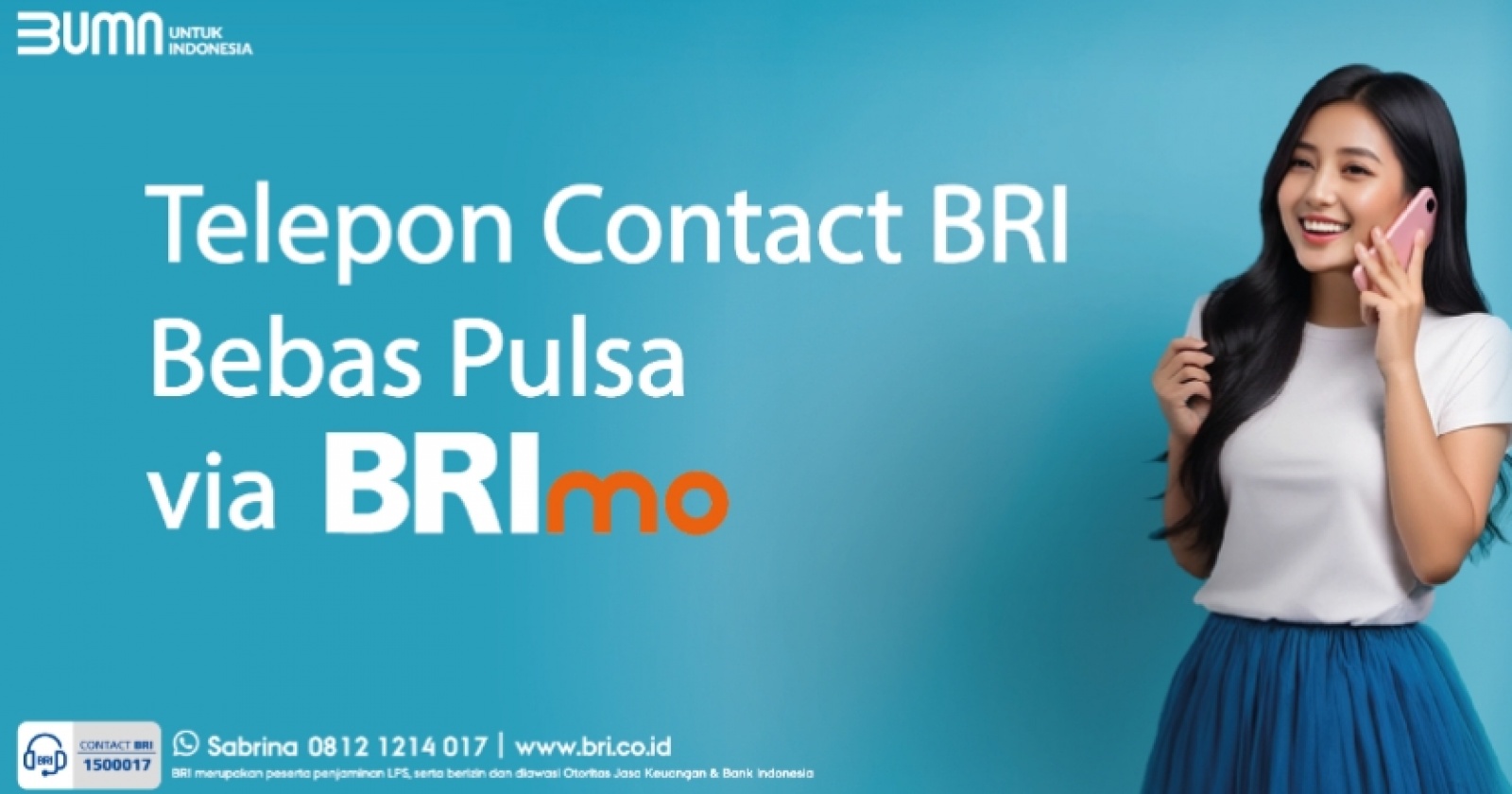 BRI Resmi Hentikan Layanan SMS, Kontak CS Makin Mudah Lewat Sabrina!