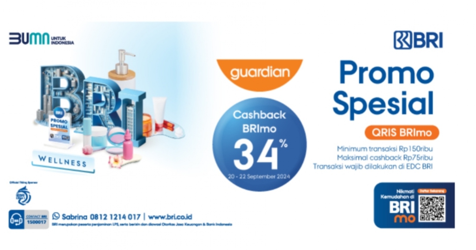 Hemat Maksimal! Simak Cara Dapat Cashback dari BRI Hingga 30% di Guardian