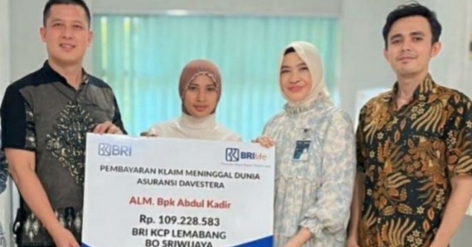 BRI Buktikan Komitmen, Cairkan Klaim Asuransi Nasabah Walau Premi Baru Dibayar 2 Kali