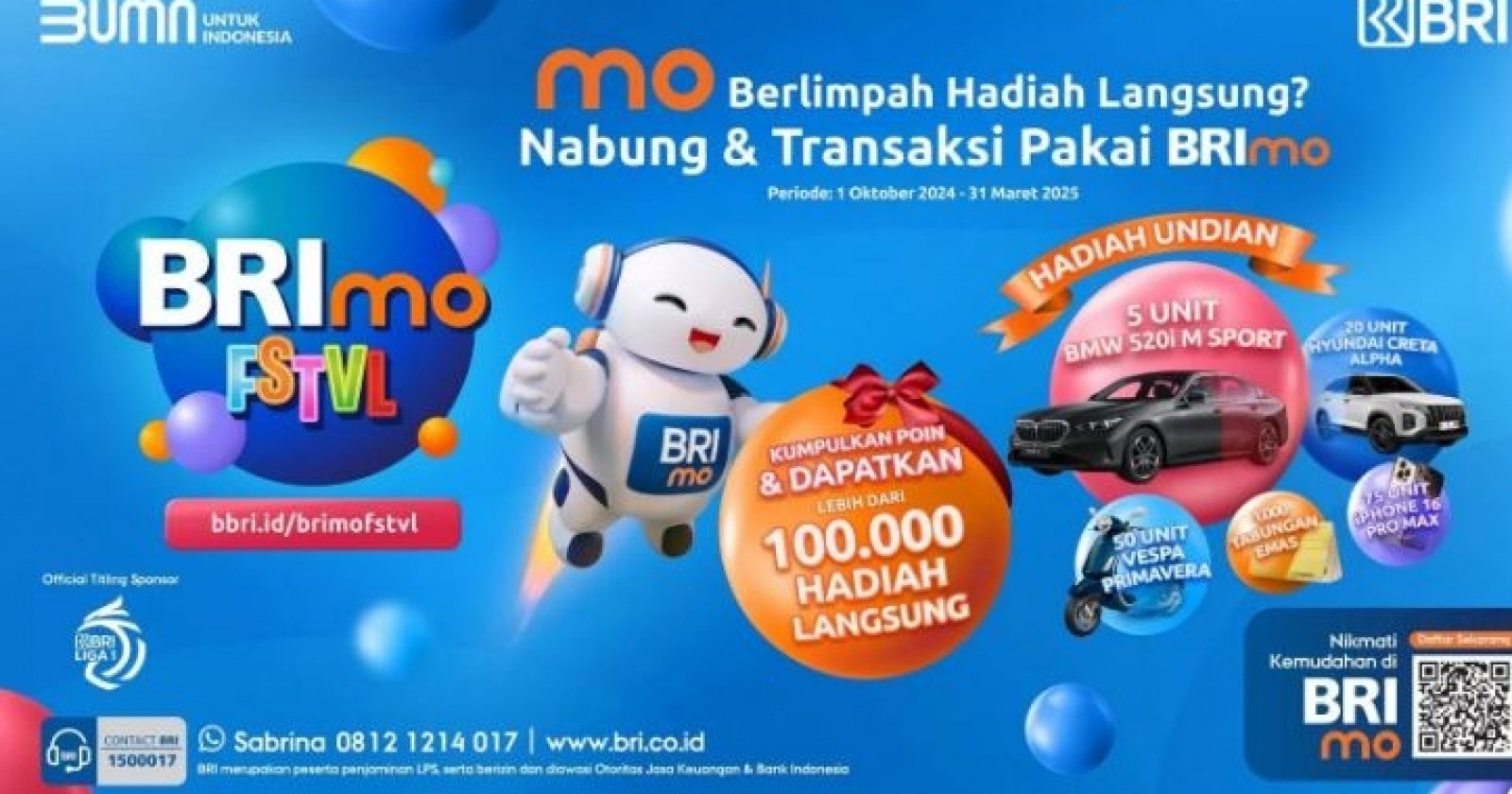 Gak Cuma Mobil! Banjir Hadiah di BRImo FSTVL, Cek Cara Dapatkan Hadiahnya di Sini!