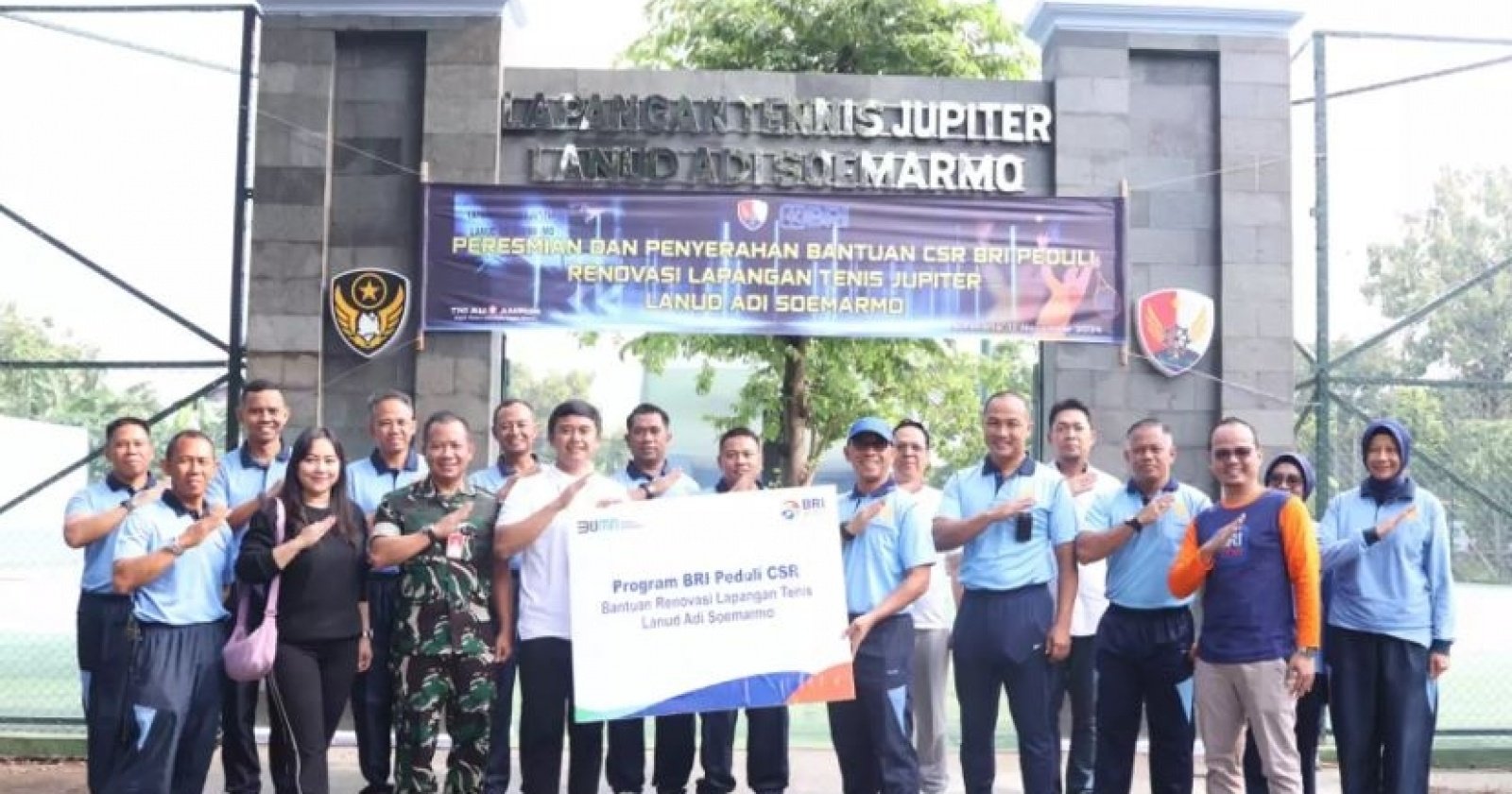 BRI Tingkatkan Fasilitas Olahraga di Lanud Adi Soemarmo, Dukung Kebugaran Prajurit