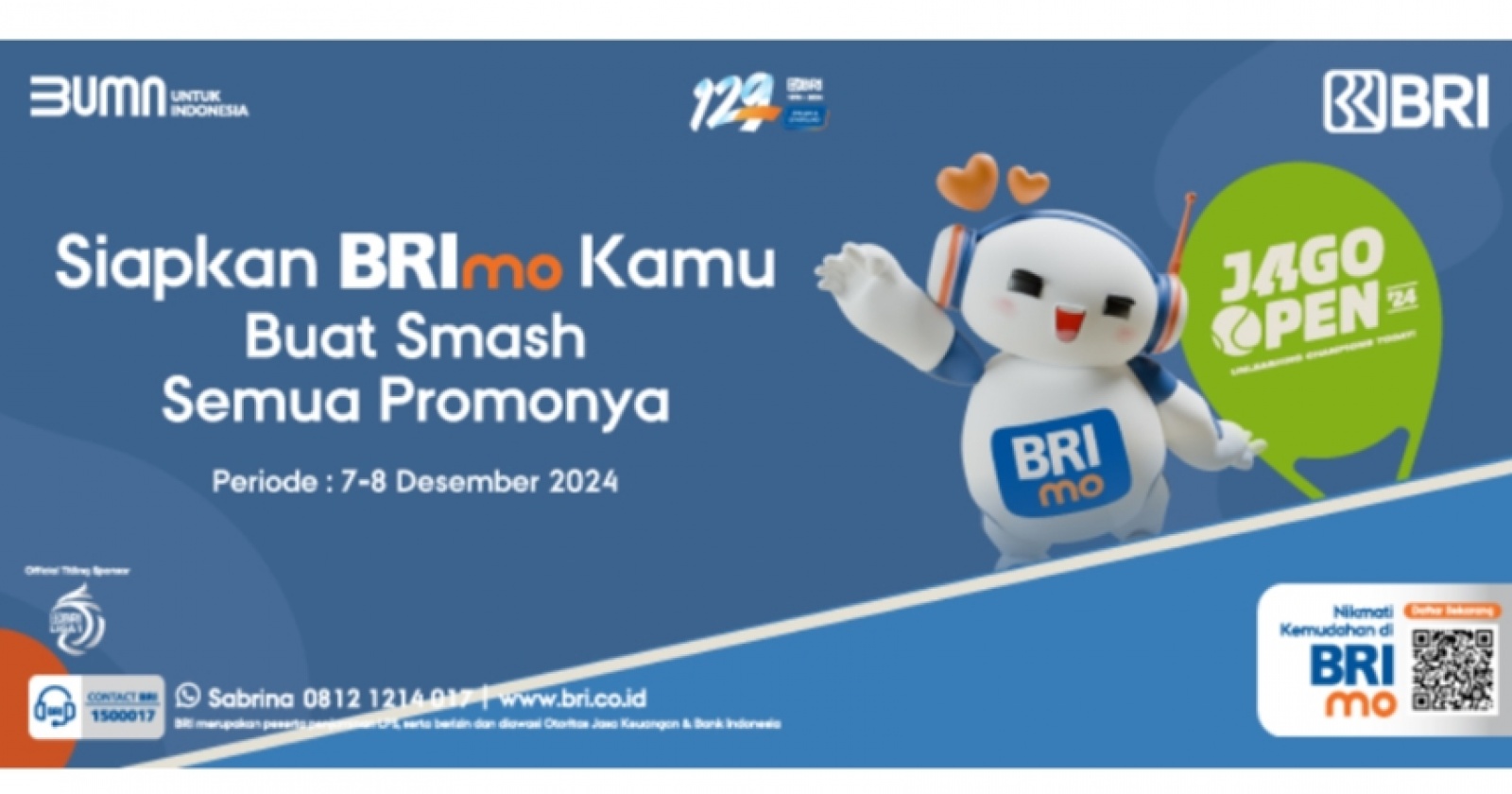 Promo BRImo di Jago Open 2024: Ada Diskon Besar dan Merchandise Gratis!