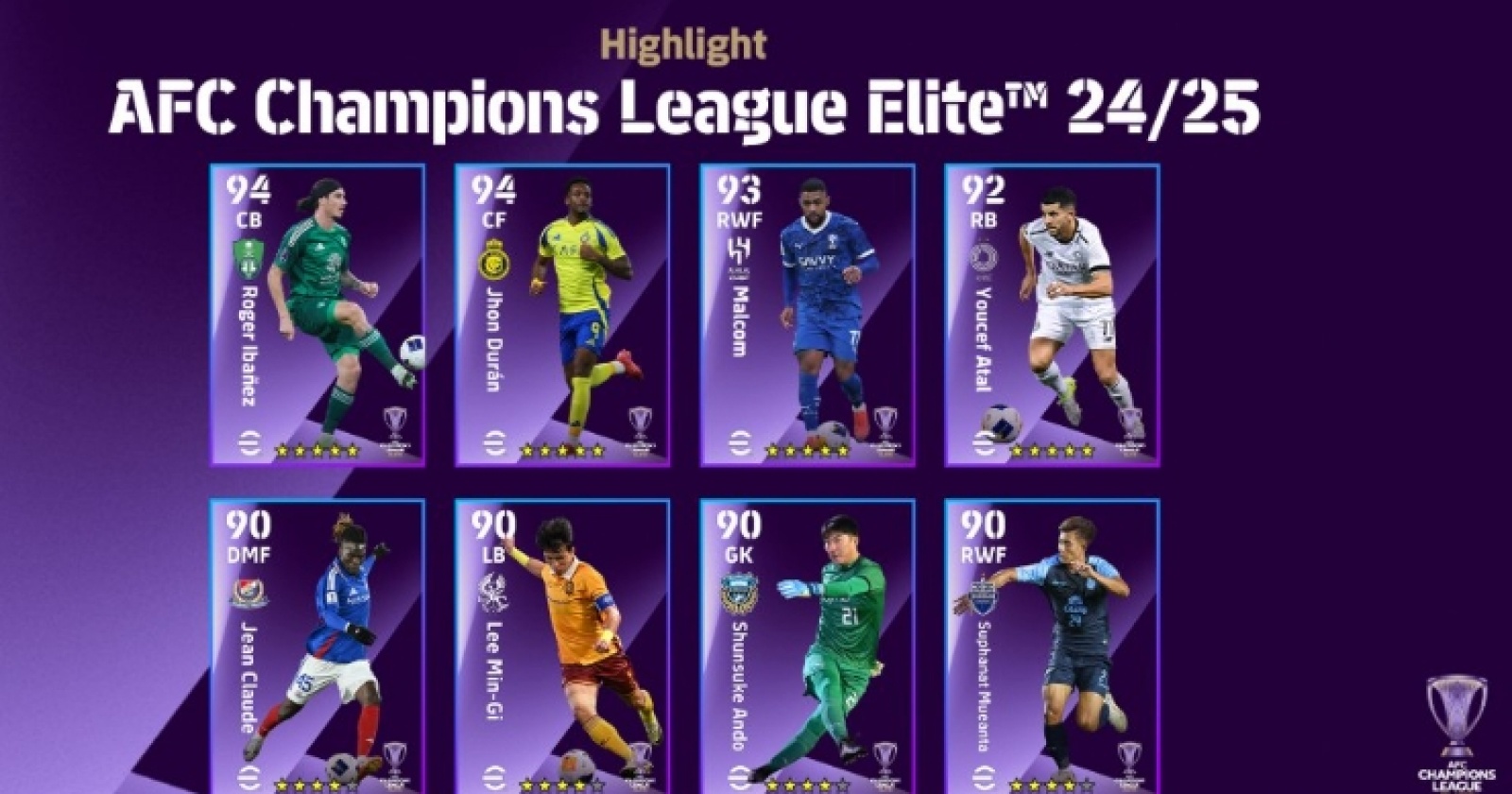 eFootball Rilis Highlight AFC Champions League Elite 24/25, Ini Daftar Pemainnya