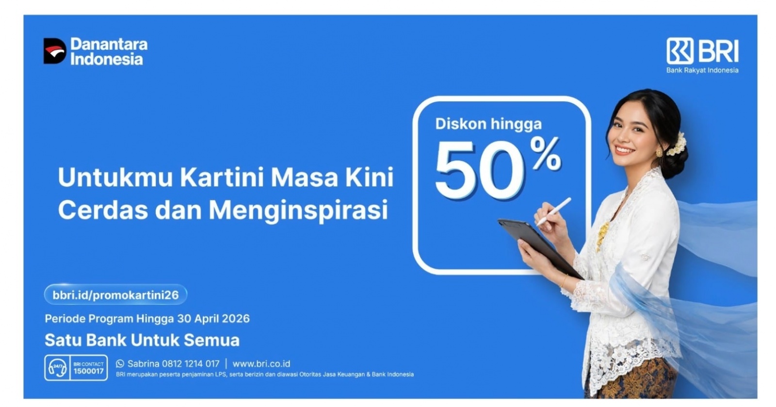 Diskon Sampai 50%: Saatnya Kartini Masa Kini Nikmati Belanja Impian Pakai BRI Promo Spesial