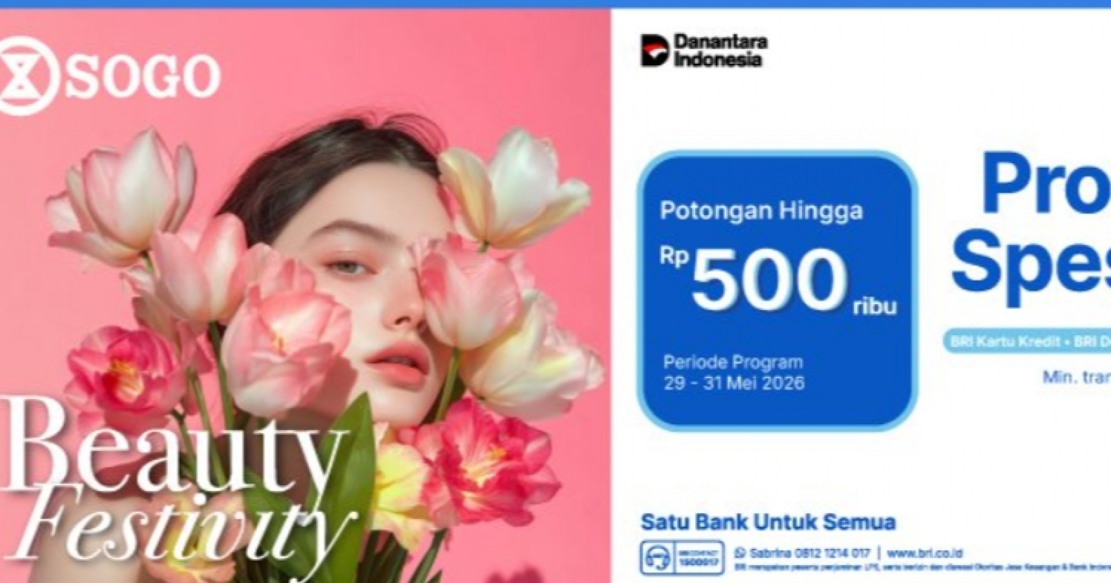 Nikmati Penawaran Eksklusif Sogo Beauty Festivity Bersama BRI