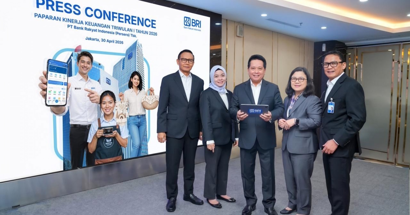 BRI Cetak Laba Rp15,5 Triliun pada Triwulan I 2026, Total Kredit Rp1.562 Triliun