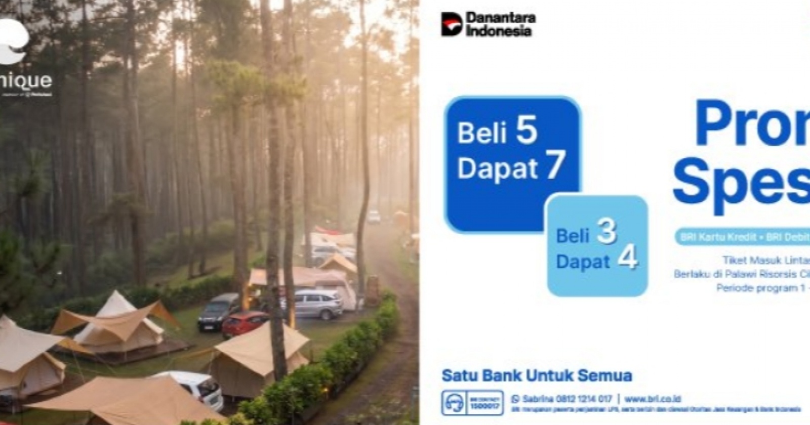 Nikmati Promo Tiket Lintas Hutan Indah Palawi Risorsis Cikole Bersama BRI