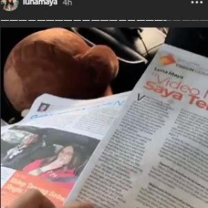 Capture postingan video Luna Maya di Instagram.