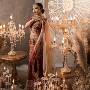 Artis Indonesia Pakai Baju India (instagram/@luckyhakimweddinggallery)