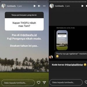 Unggahan soal Fuji dan Thariq Halilintar [Instagram/@tomliwafa]