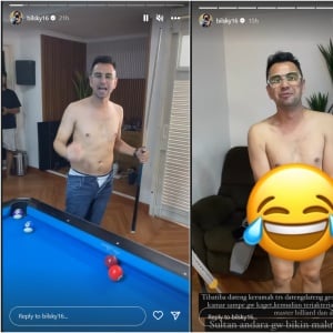 Raffi Ahmad kalah main biliar dari Billy Syahputra (Instagram)