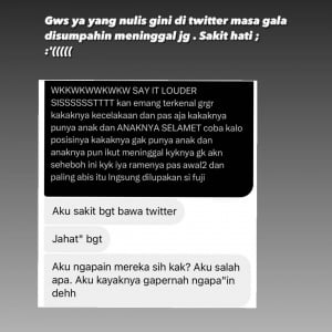 Fuji sakit hati Gala Sky didoakan meninggal dunia (Instagram/@violenziajean)