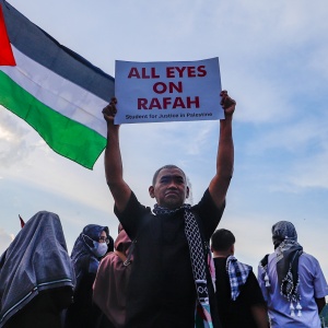 Aksi Bela Palestina di Kawasan Patung Kuda