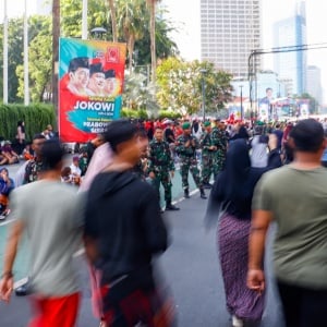 Potret Suasana Pesta Rakyat Prabowo-Gibran di Bundaran HI