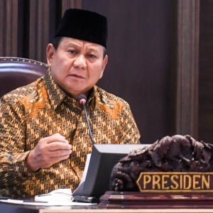 Potret Prabowo Pimpin Sidang Perdana Kabinet Merah Putih