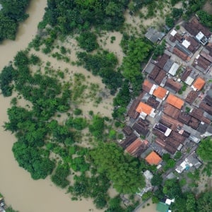 Banjir Rendam Ratusan Rumah di Sidoarjo