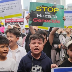 Potret Pengungsi dan Pencari Suaka Demo di Kantor UNHCR
