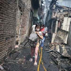 Kebakaran Hebat di Tambora, 70 Rumah Ludes Terbakar