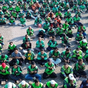 Doa Bersama Ratusan Driver Ojol di Sidoarjo