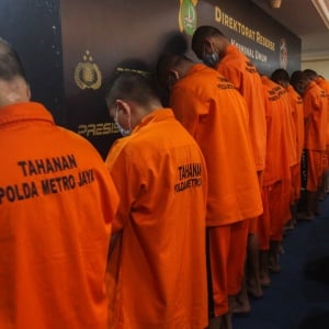 Penampakan 15 Tersangka Kasus Pembunuhan Kepala Cabang BRI