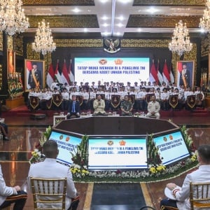 44 Kadet Palestina Terima Pembekalan dari Menhan RI dan Panglima TNI di Universitas Pertahanan
