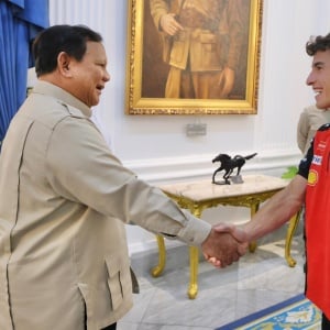 Momen Pebalap Marc Marquez Bertemu Presiden Prabowo di Istana Negara